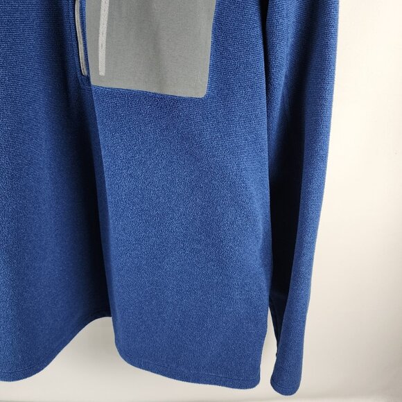 LL Bean Sweater Men XL Tall Blue Gray Trail Fleece 1/2 Zip 502902 - Picture 4 of 6